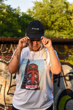 Load image into Gallery viewer, In the shot: Of The Hills "Wellington St." T-shirt and Of The Hills "Eyes" Dad hat